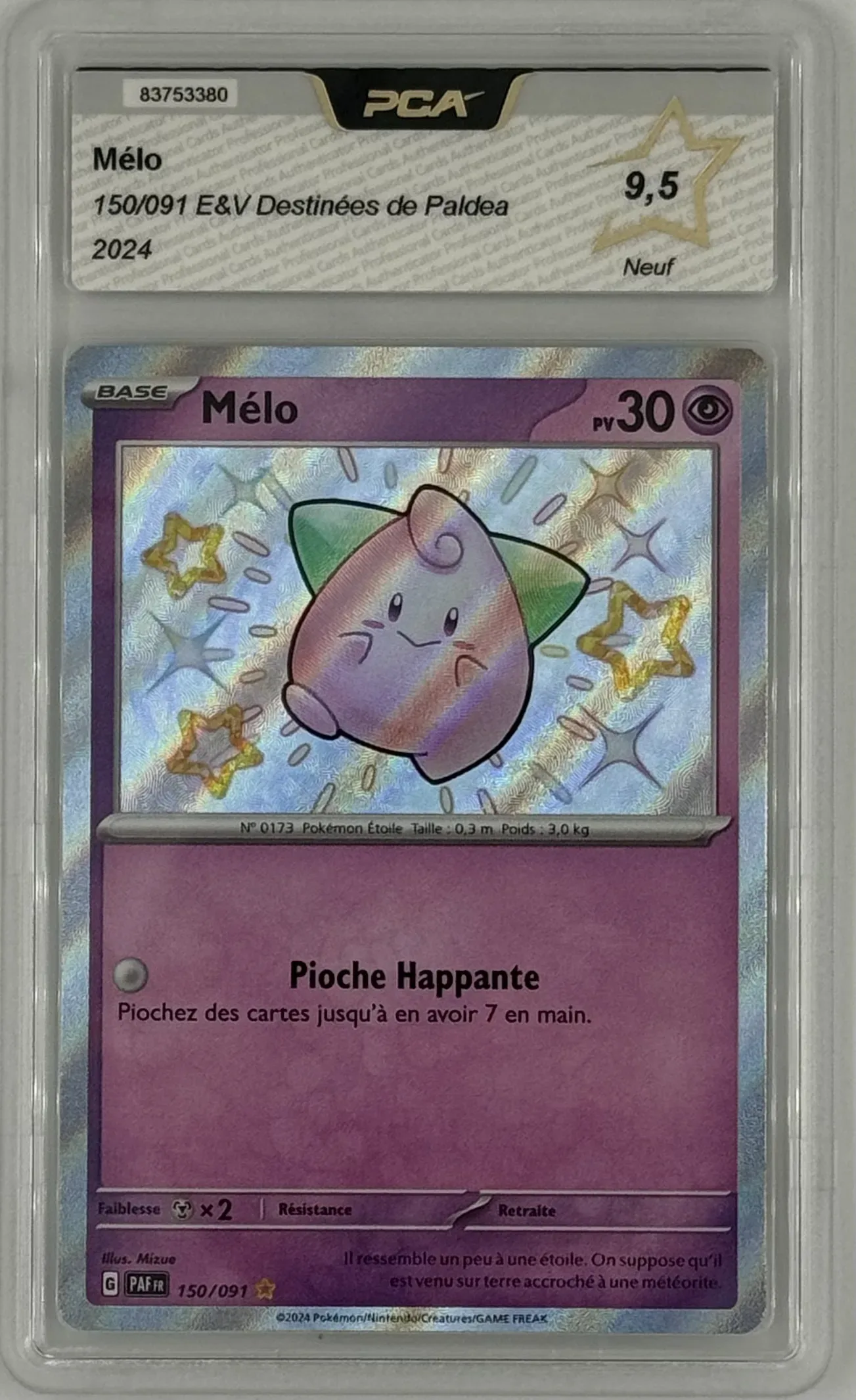 Mélo 150/091 E&V Destinées de Paldea 2024 - PCA 9,5